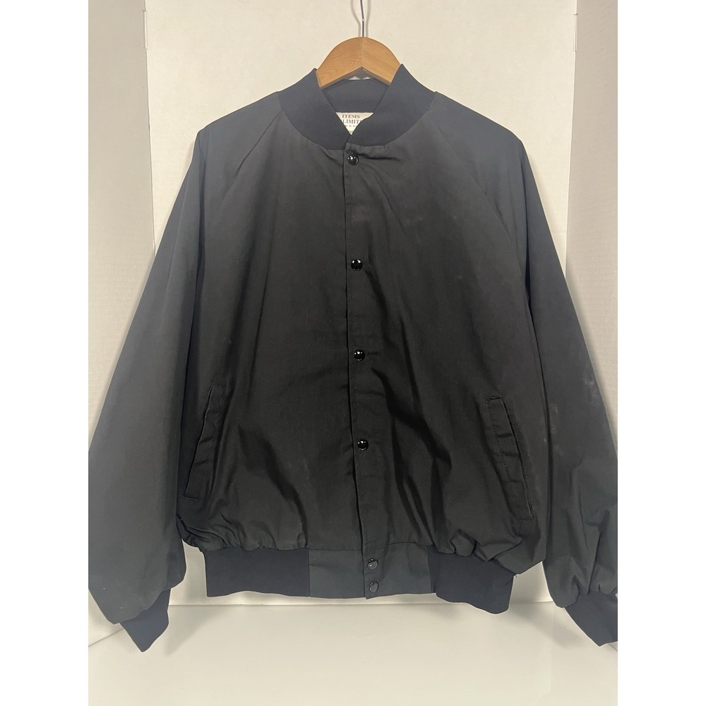 VTG Earth Final Conflict Black Jacket w Embroidered Logo L  G.Roddenberry 099